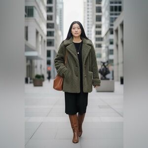 Free People Peacoat Jacket Small green Women Jacket